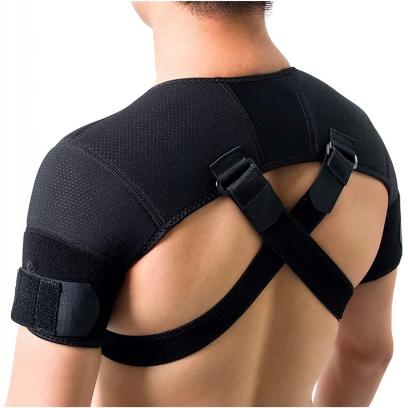 FGDSA 7K-Foam Double Épaule Brace Réglable Sport Épaule Ceinture De Soutien Soulagement De La Douleur Dorsale Double Bandage