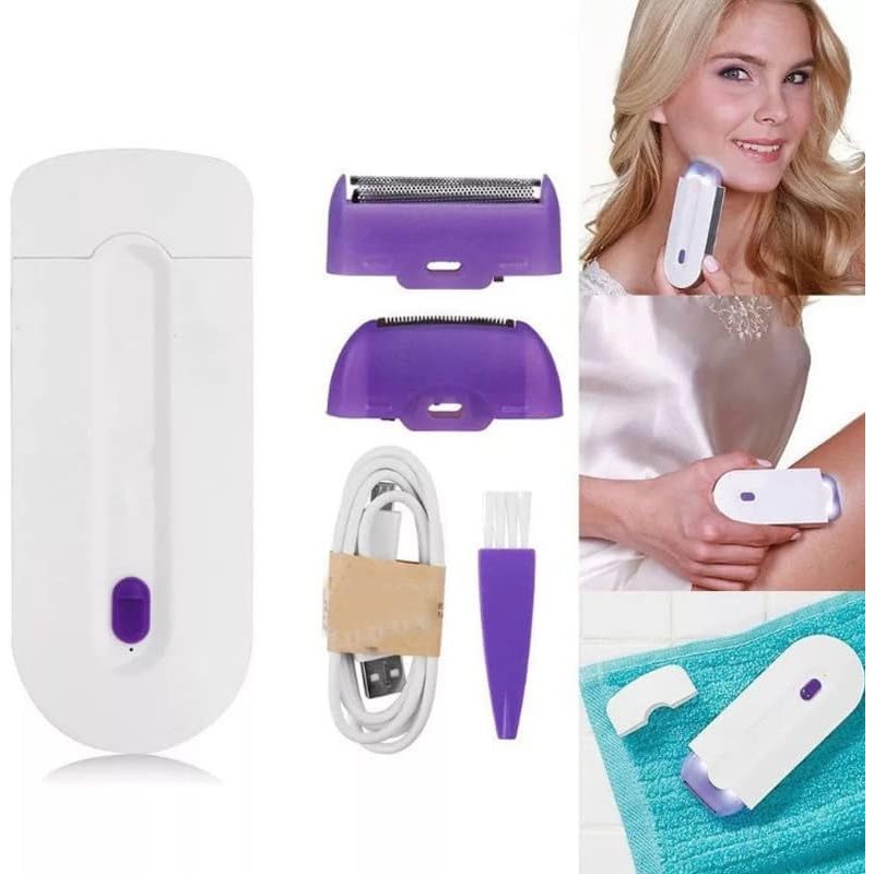 Épilateur rechargeable au laser pour femme Épilateur lisse au toucher Épilation instantanée sans douleur Capteur de rasoir -