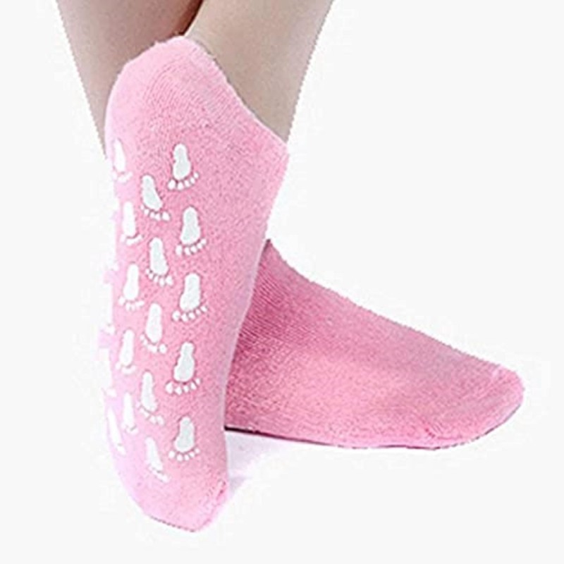 Chaussettes en gel pour hydrater et adoucir les pieds, utilisées plusieurs fois