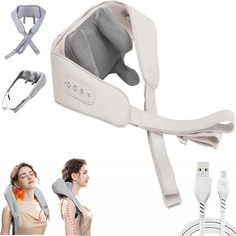 Masseur De Cou Et D'Épaule Avec La Chaleur, Shiatsu Back Shoulder Et Neck Massager, Neck Massager Pour Le Soulagement De La