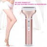 Rasoir électrique femme 4 en 1, Tondeuse Intime Femme Rechargeable Imperméable Épilateur Visage Épilation Indolore tête de