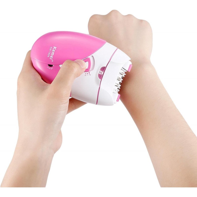 Rasoir rechargeable compact lisse et soyeux pour femme – Épilateur d'épilation doux et puissant avec USB, pour les aisselles et