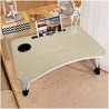 Iacob Laptop Bed Table Lap Standing Desk for Sofa Breakfast, Laptop Desk Folding Coffee Tray Notebook Stand Reading Holder for