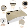 Iacob Laptop Bed Table Lap Standing Desk for Sofa Breakfast, Laptop Desk Folding Coffee Tray Notebook Stand Reading Holder for