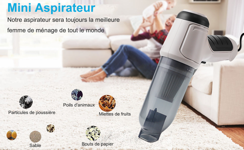 Mini Aspirateur à Main sans Fil