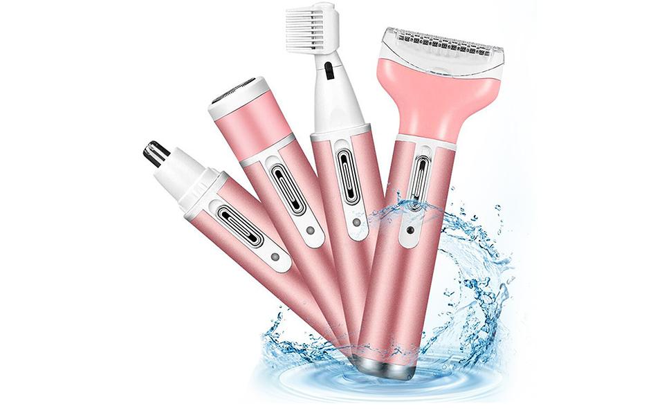 Épilation Femme,Rasoir électrique pour cheveux Lady Razors - Rasoir multifonctionnel 4 en 1 pour