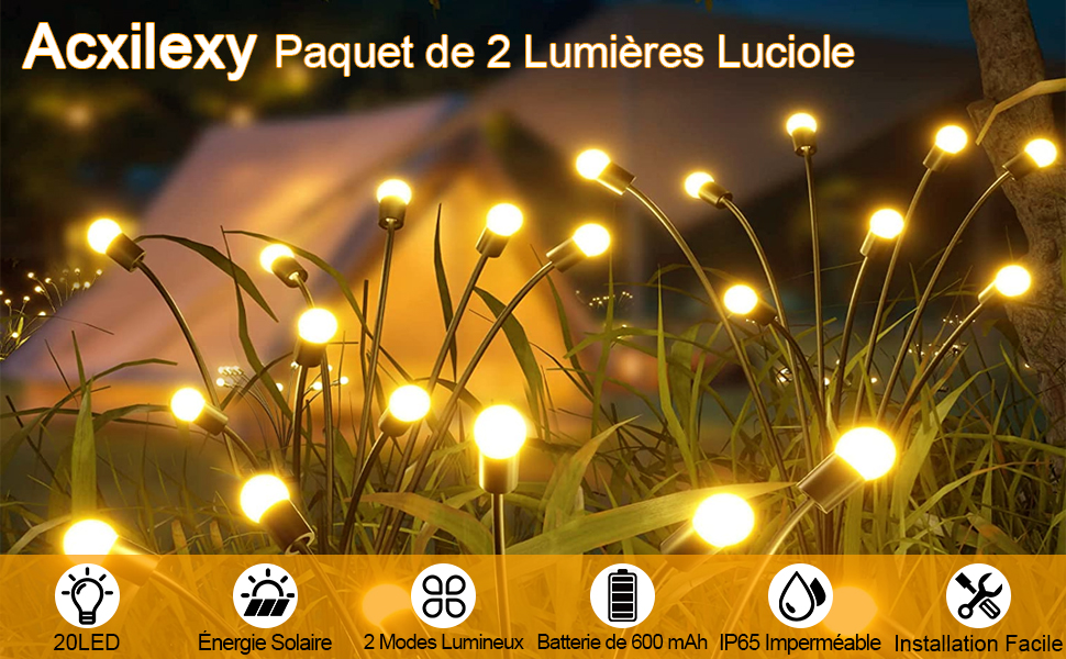 Lumières lucioles à énergie solaire