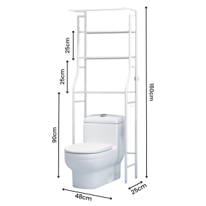 Estante, baño, estantería, inodoro, váter, almacenamiento, organizador, superior, multiusos,